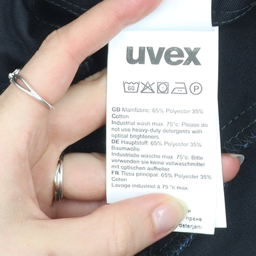 Uvex Men's Black Cargo Workwear Trousers Size M Reflective Pockets