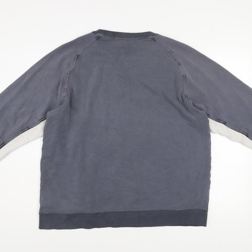 Adidas Men's Grey XL Pullover Crew Neck Logo Sweatshirt