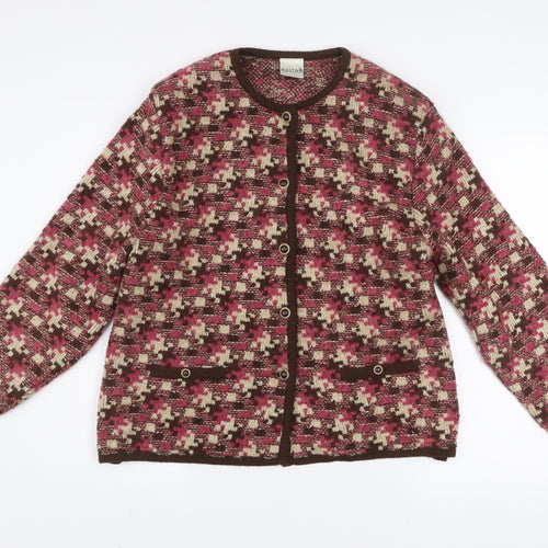 Eastex Womens Multicoloured Knit Button Cardigan UK 20