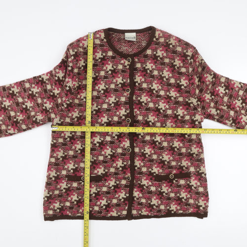 Eastex Womens Multicoloured Knit Button Cardigan UK 20
