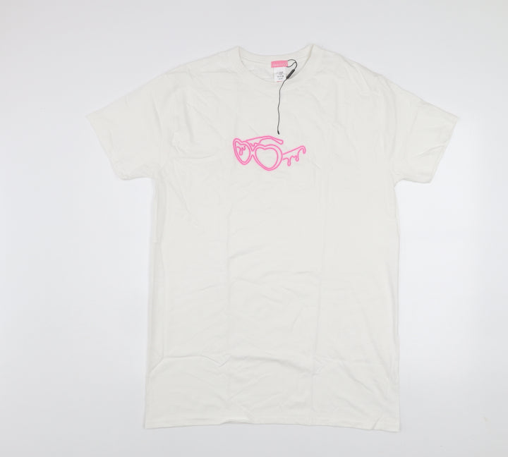 I Saw It First Women's White Cotton Love Island T-Shirt Size S