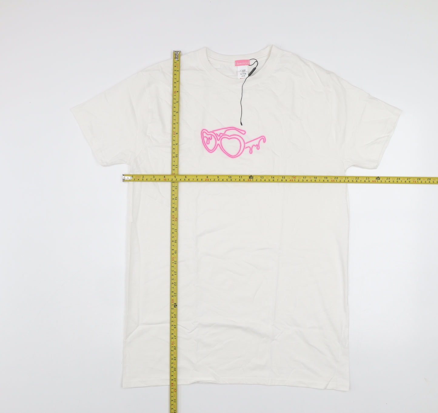 I Saw It First Women's White Cotton Love Island T-Shirt Size S