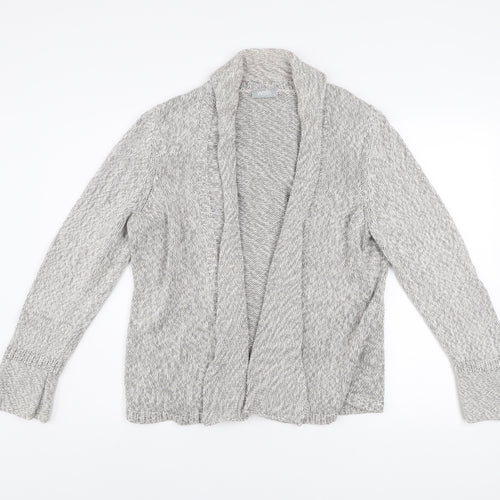 Wallis Women’s Grey Cotton Chunky Knit Open Cardigan Size L