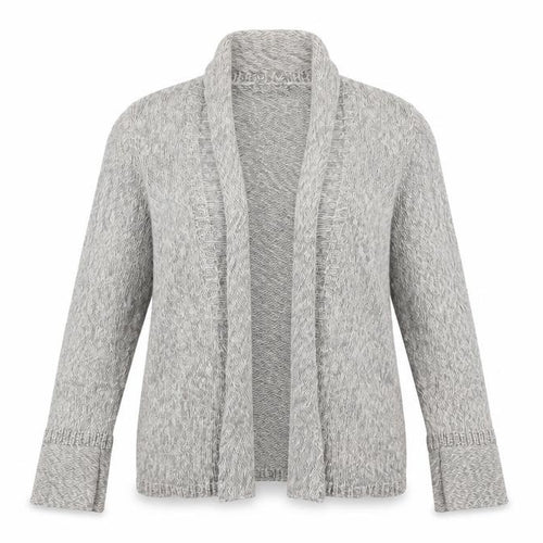 Wallis Women’s Grey Cotton Chunky Knit Open Cardigan Size L