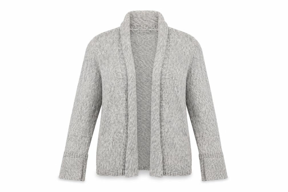 Wallis Women’s Grey Cotton Chunky Knit Open Cardigan Size L