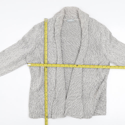 Wallis Women’s Grey Cotton Chunky Knit Open Cardigan Size L