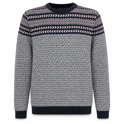 ASOS Men’s Black Fair Isle Crew Neck Cotton Jumper Size M