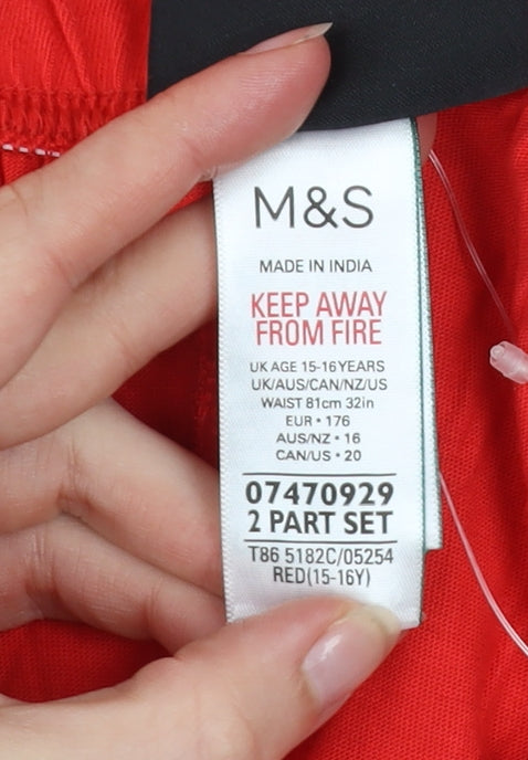 Marks and Spencer NFL Kansas City Chiefs Red Teen 32in Athletic Shorts