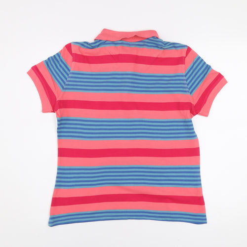 Help for Heroes Women's Multicoloured Striped Polo Shirt Size 10