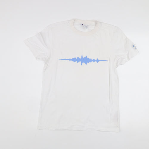 Umbro Men’s White Graphic Print Cotton Short Sleeve T-Shirt Size S