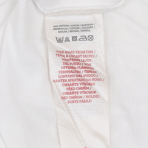 Umbro Men’s White Graphic Print Cotton Short Sleeve T-Shirt Size S