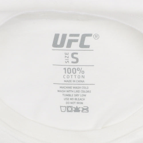 UFC Men’s White Cotton Graphic T-Shirt Size S Adesanya Fight Sportswear