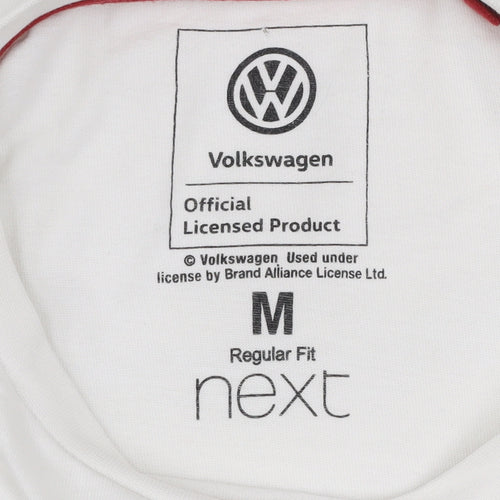 Next Men’s White Volkswagen Camper Van Graphic Regular Fit T-Shirt M