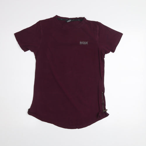 Rascal Boys Red XL Short Sleeve Cotton Zip Detail T-Shirt