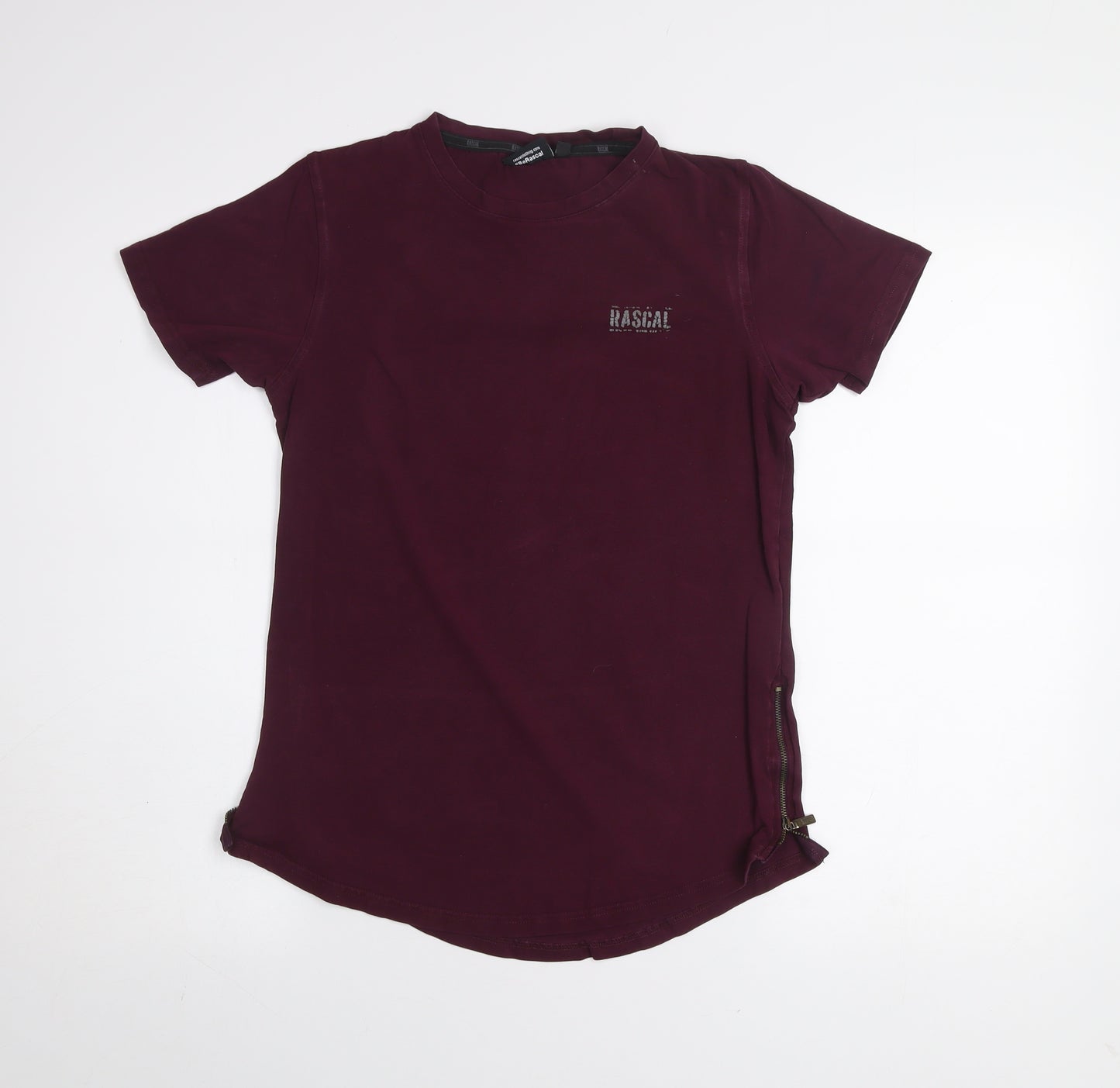 Rascal Boys Red XL Short Sleeve Cotton Zip Detail T-Shirt