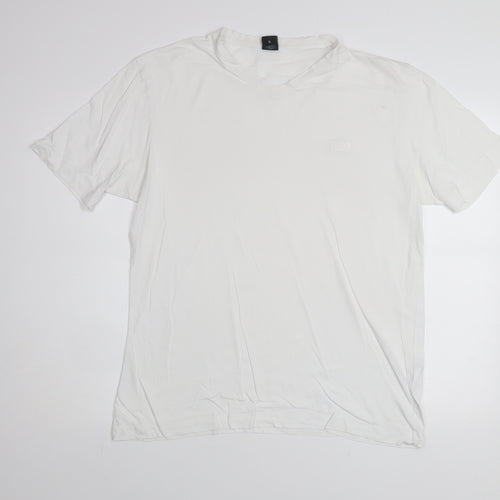 Hugo Boss Men's White Cotton Regular Fit Short Sleeve T-Shirt XL