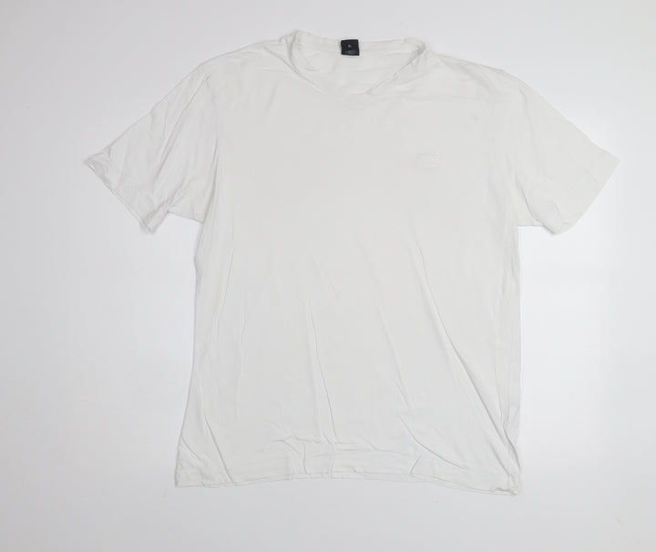 Hugo Boss Men's White Cotton Regular Fit Short Sleeve T-Shirt XL
