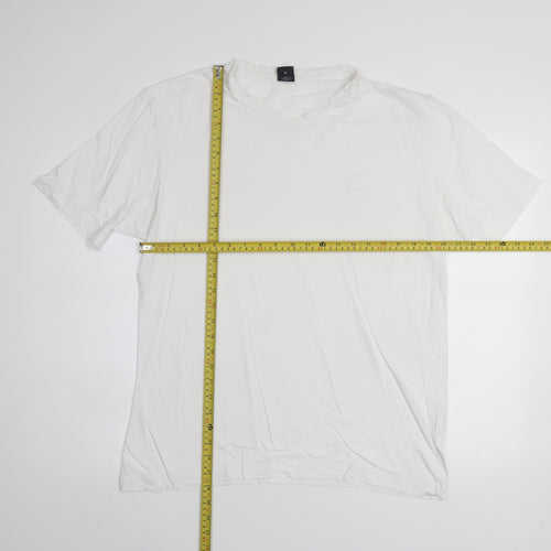 Hugo Boss Men's White Cotton Regular Fit Short Sleeve T-Shirt XL