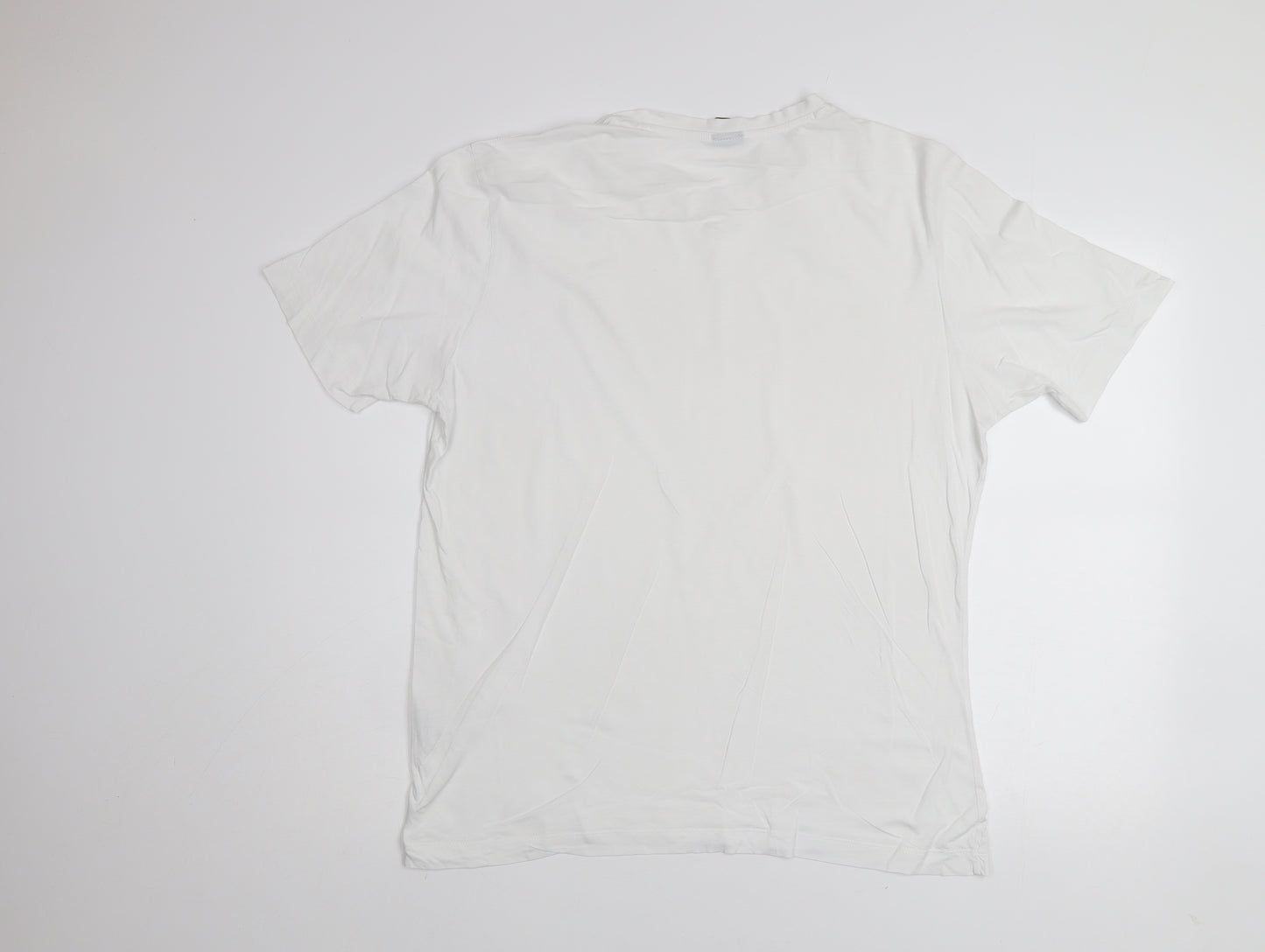 Hugo Boss Men's White Cotton Regular Fit Short Sleeve T-Shirt XL