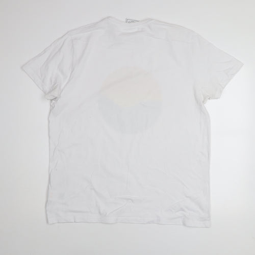 TOG24 Mens White 2XL Nature Graphic Crew Neck T-Shirt