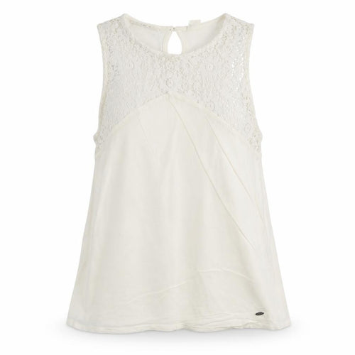 O'Neill Womens Ivory Crochet Cotton Sleeveless Tank Top Size 12