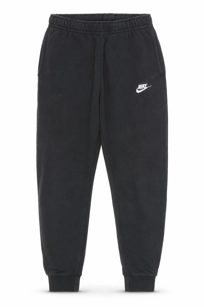 Front view of Nike Men's Black Fleece Jogger Sweatpants, size S, Regular Fit