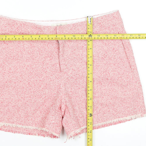 Hush Womens Pink Chino Shorts Size 8 Cotton Blend Summer Casual