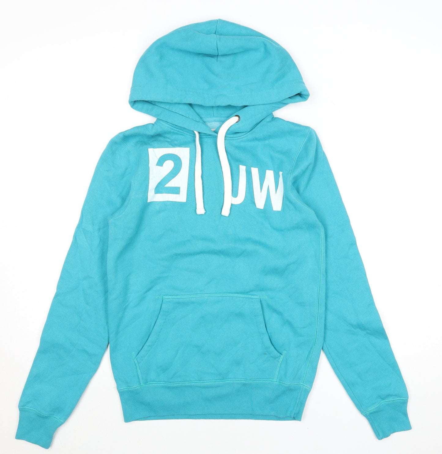 Jack Wills Womens Blue Pullover Hoodie UK 8 Cotton Blend Casual