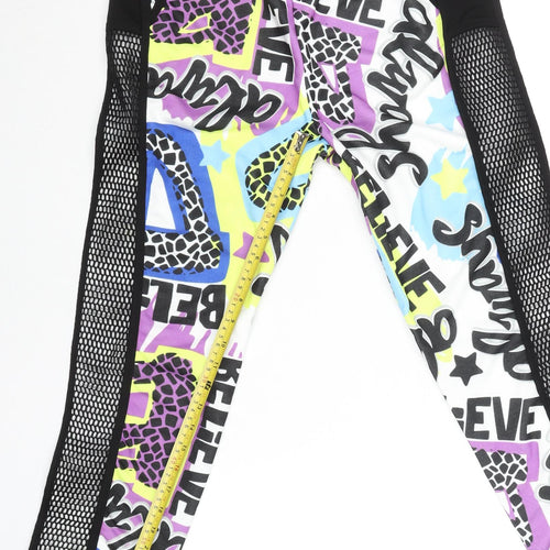 Souchi Unisex Multicoloured Graphic Jogger Trousers Size M