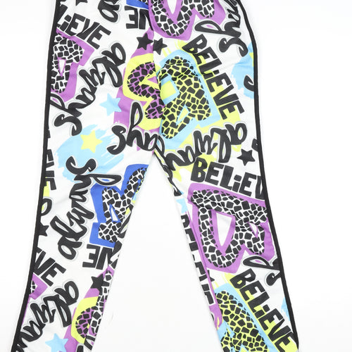 Souchi Unisex Multicoloured Graphic Jogger Trousers Size M