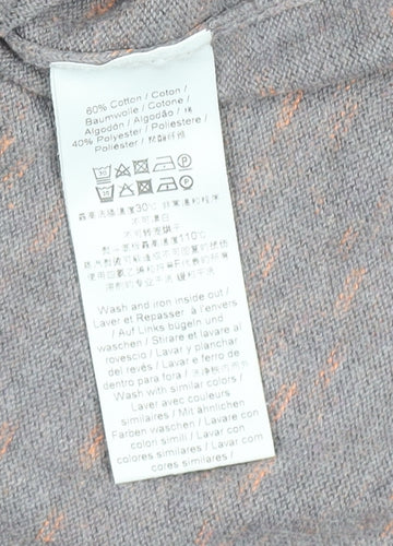 O'Neill Womens Grey Knit Belted Cardigan M Long Sleeve Relaxed Fit