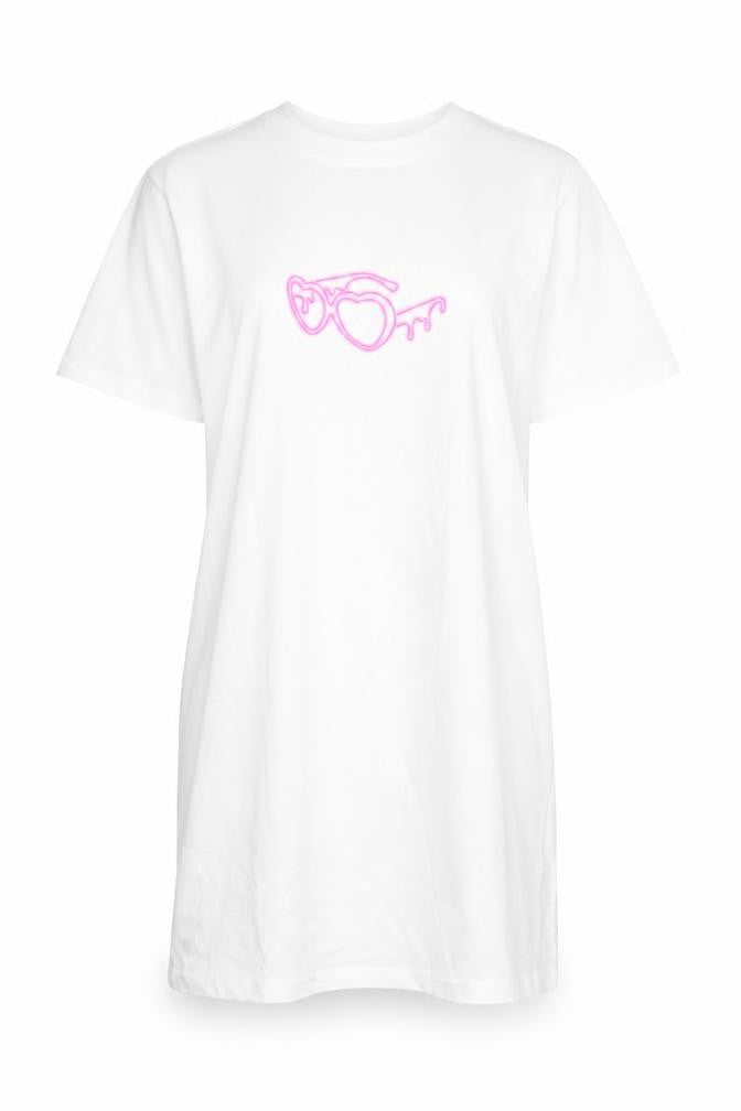 I Saw It First Women’s White S Love Island T-Shirt Dress