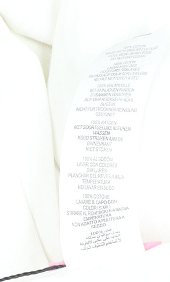 I Saw It First Love Island White Cotton Women's Small T-Shirt Dress