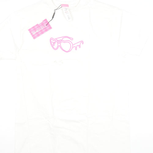 I Saw It First Women’s White T-Shirt Dress Size S Graphic Cotton Summer