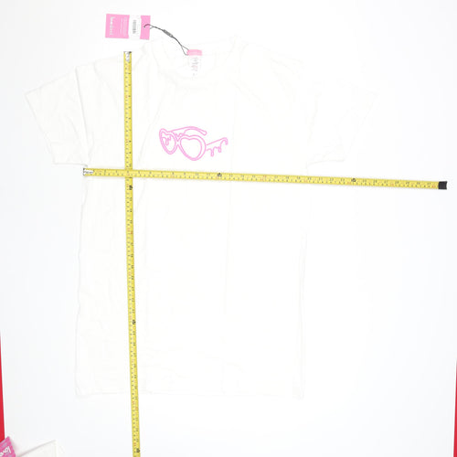 I Saw It First Women’s White T-Shirt Dress Size S Graphic Cotton Summer