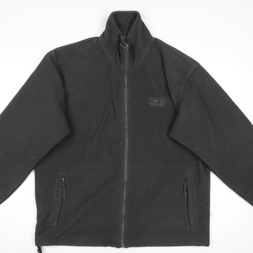 Icepeak Mens Black Fleece Jacket Size M Full Zip Outdoor Casual