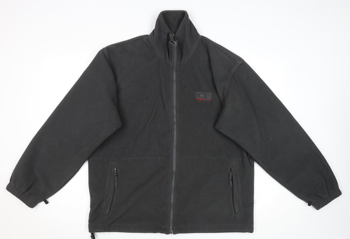 Icepeak Mens Black Fleece Jacket Size M Full Zip Outdoor Casual
