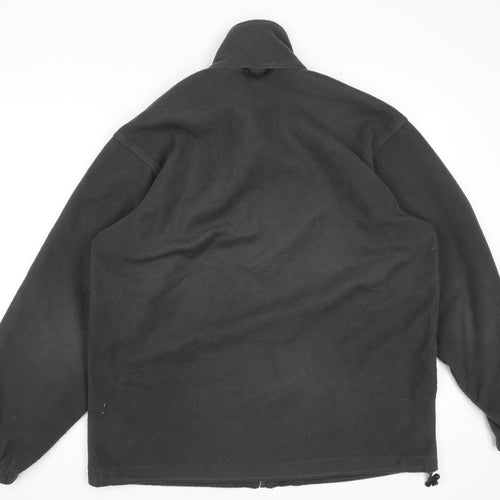Icepeak Mens Black Fleece Jacket Size M Full Zip Outdoor Casual
