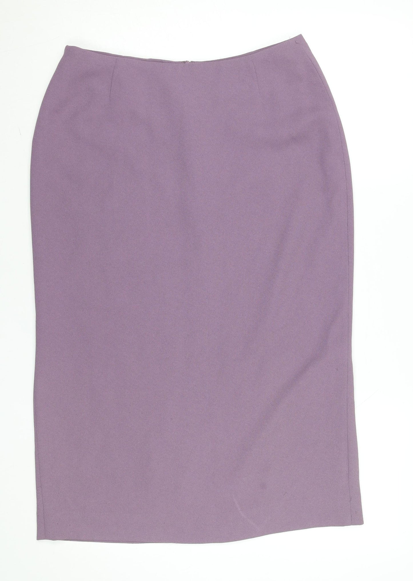 GOLD Women's Purple Pencil Skirt Size 14 Lined Knee Length Workwear