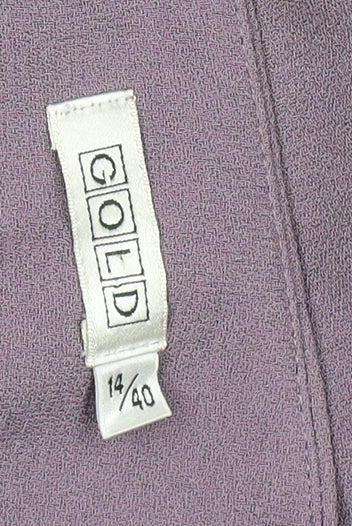 GOLD Women's Purple Pencil Skirt Size 14 Lined Knee Length Workwear