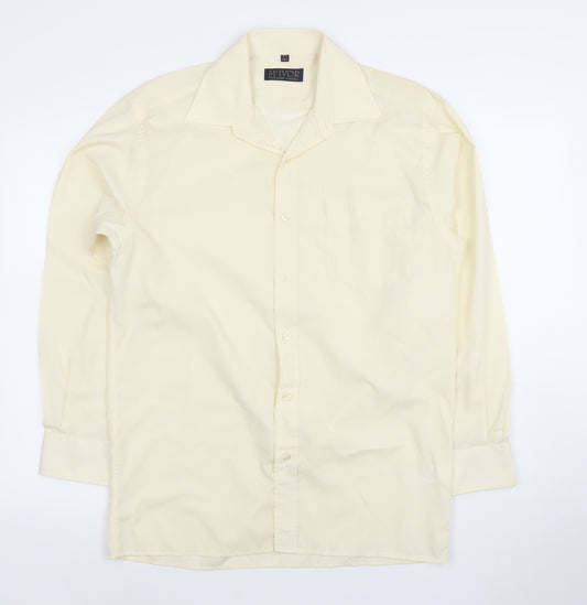 McIvor Men's Ivory Long Sleeve Dress Shirt 15.5in Regular Fit Formal