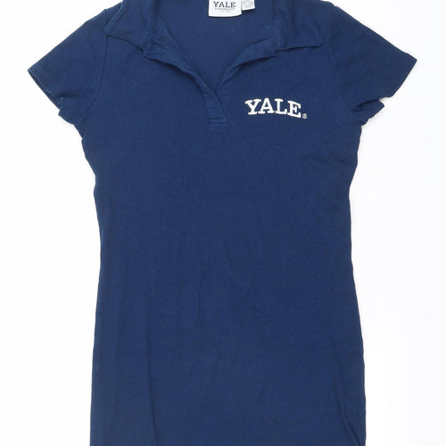 Yale University Women's Blue Cotton Polo Shirt Size M