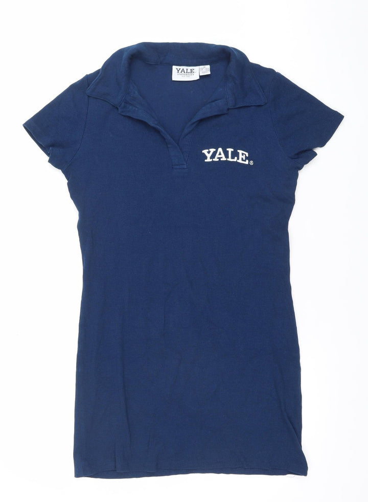 Yale University Women's Blue Cotton Polo Shirt Size M