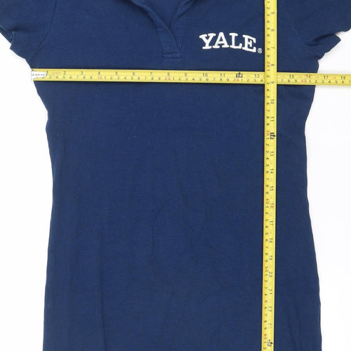 Yale University Women's Blue Cotton Polo Shirt Size M