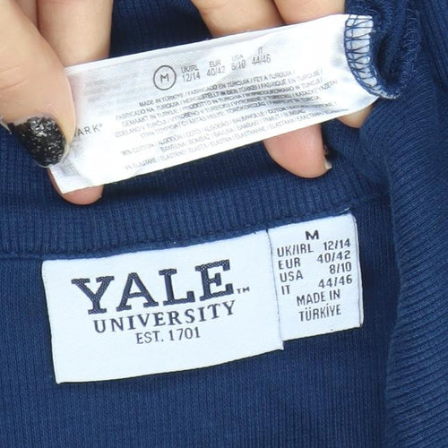 Yale University Women's Blue Cotton Polo Shirt Size M