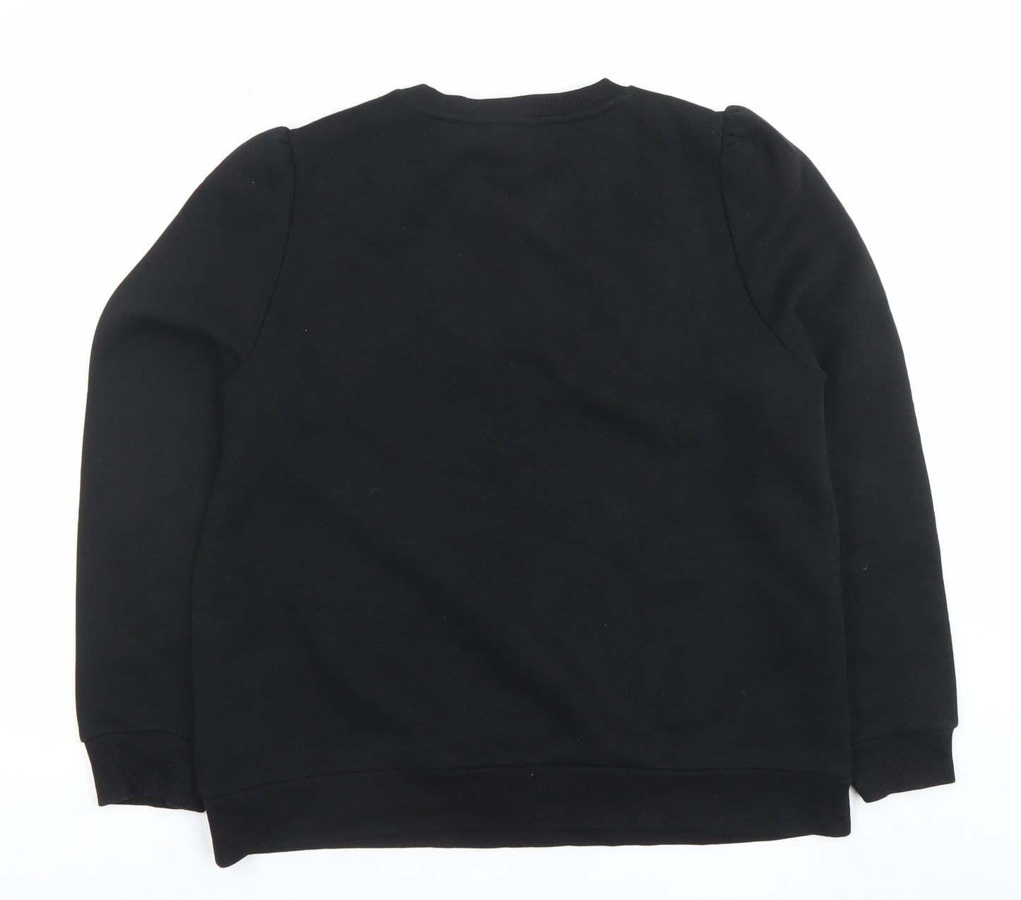 SAYIDOA Womens Black X-Large Pullover Sweatshirt Graphic Print Cotton Blend