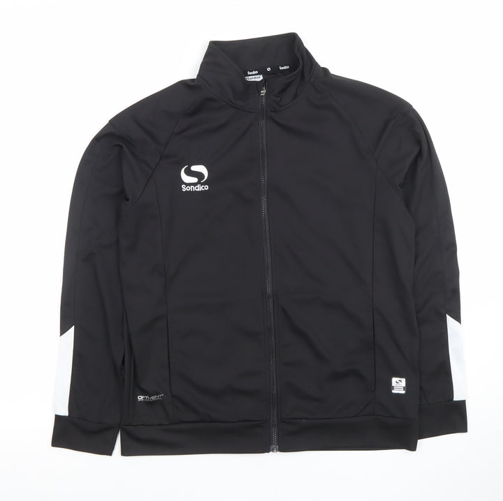 Sondico Boys Black Full Zip Hoodie Jacket Size 13 Years Optivent Training Top