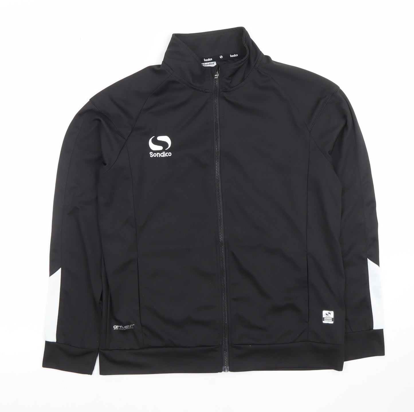 Sondico Boys Black Full Zip Hoodie Jacket Size 13 Years Optivent Training Top