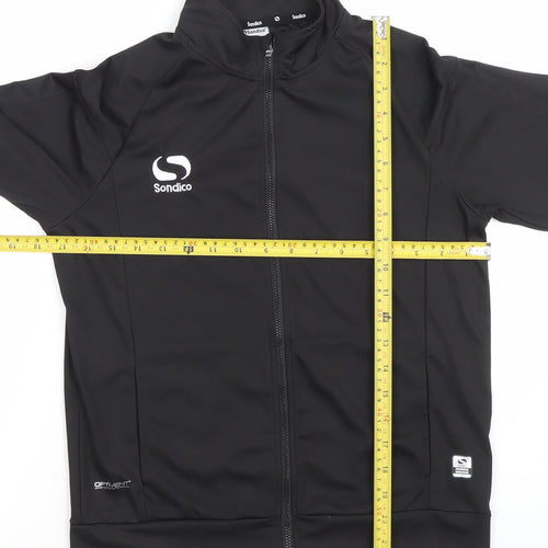 Sondico Boys Black Full Zip Hoodie Jacket Size 13 Years Optivent Training Top