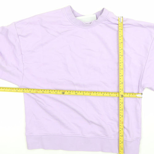 JXRX Womens Lilac Pullover Sweatshirt XS Cotton Casual